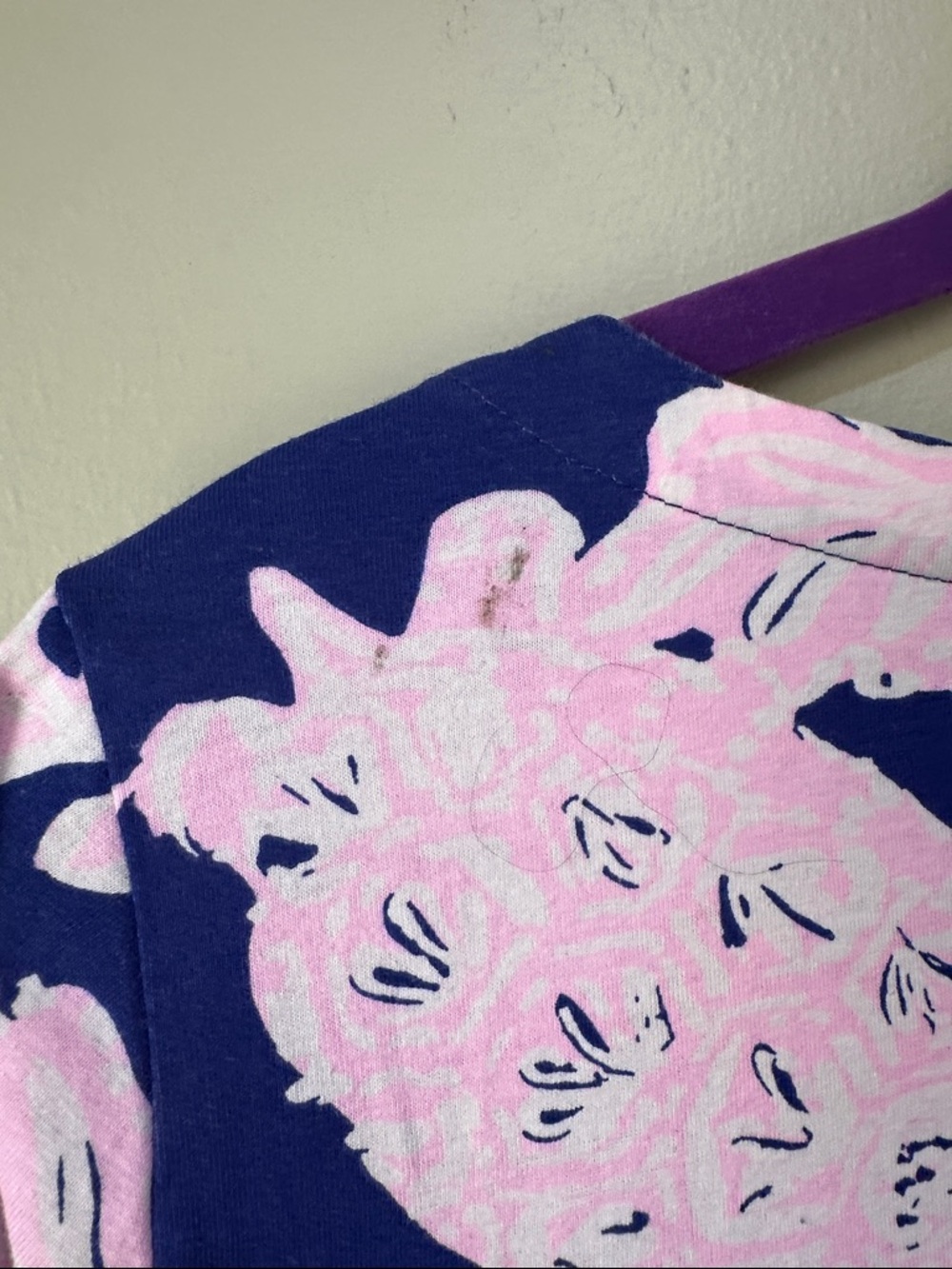 🌸Lilly Pulitzer Navy and Light Pink Floral V-Neck Dress - Picture 7 of 7